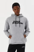 No Fear Erkek Sweatshirt Kapüşonlu Gri Melanj M500271 - 1