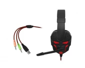 FRISBY FHP-G1414B Stereo USB+3.5mm Jack Led Aydinlatma Siyah/Kirmizi Gaming Mikrofonlu Kulaklik - 3