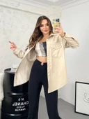 Bayan Yeni model Deri Ceket 77691 - 1