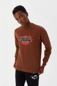 No Fear Erkek Sweatshirt Kahverengi M500242 - 4