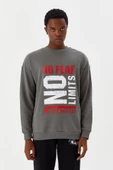 No Fear Erkek Sweatshirt Gri M500233 - 1