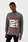 No Fear Erkek Sweatshirt Gri M500233 - 3