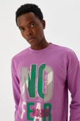 No Fear Erkek Sweatshirt Mor M500238 - 4