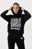 No Fear Kadın Sweatshirt Kapüşonlu Siyah 72468 - 2
