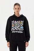 No Fear Kadın Sweatshirt Kapüşonlu Siyah 72468 - 1