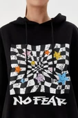 No Fear Kadın Sweatshirt Kapüşonlu Siyah 72468 - 3