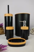 Digithome Mailine 5 Parça Ahşap Görünümlü Banyo Seti Siyah – CKR3194 C320.025 thumbnail 3