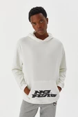 No Fear Erkek Sweatshirt Kapüşonlu Beyaz M500218 - 6