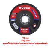 Spiral Avuç İçi Taşlama Makinesi Seti 115 mm Ahşap Mermer Beton Metal Tuğla Kesici İnox Flap Disk (6'Lı SET) - 6