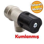 Metal Aç Kapa Vanalı Kumlamalı Taharet Musluğu Sağlam Ara Musluk Wc Klozet 0473 thumbnail 1