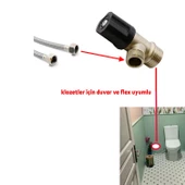 Metal Aç Kapa Vanalı Kumlamalı Taharet Musluğu Sağlam Ara Musluk Wc Klozet 0473 thumbnail 4