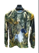 Kara Kafa Pointer Orman Desenli Uzun Kollu Sweatshirt - 1