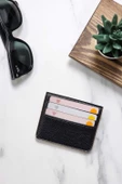 Minimal ve Ergonomik Siyah Cüzdan – 6 Kartlık – Kağıt Para Bölmeli – Kartlık ve Cüzdan Modeli - 3