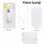 Baseus Ultra Şeffaf İphone 13 Pro Max Magsafe Kılıf Ve İphone 13Pro Max Ekran Koruyucu Güçlü Magsafe - 7