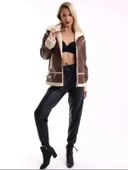 Mtn M2188 Kadın Deri İçi Kürklü Oversize Ceket - 1