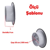Vantilatör Banyo Wc İşyeri Havalandırma Aspiratörü Fanı Kirli Hava Kötü Koku Metal 300 mm - 2