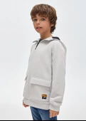 Mayoral Gri Çocuk Kapüşonlu Kazak - 1