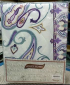 Jolly Home 4 Mevsim Çift Kişilik Kapitoneli Nevresim Takımı-Melina Lila Mint - 2