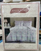 Jolly Home 4 Mevsim Çift Kişilik Kapitoneli Nevresim Takımı-Melina Lila Mint - 3
