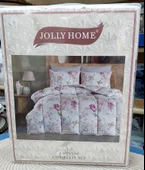 Jolly Home 4 Mevsim Çift Kişilik Kapitoneli Nevresim Takımı-Lina Mürdüm - 3