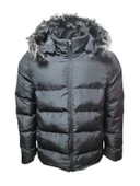 Zagmen Z01325 Erkek Kapüşonu Kürklü İçi Peluşlu Şişme Mont - 4