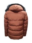 Zagmen Z01325 Erkek Kapüşonu Kürklü İçi Peluşlu Şişme Mont - 3