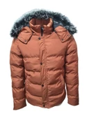 Zagmen Z01325 Erkek Kapüşonu Kürklü İçi Peluşlu Şişme Mont - 1