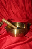 Pirinç Meditasyon Çanı Yoga Çanı Tibet Çanağı Singing Bowl 14 Cm thumbnail 6