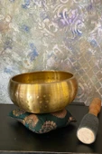 Pirinç Meditasyon Çanı Yoga Çanı Tibet Çanağı Singing Bowl 14 Cm thumbnail 11