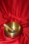 Pirinç Meditasyon Çanı Yoga Çanı Tibet Çanağı Singing Bowl 14 Cm thumbnail 12