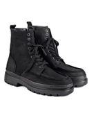 Aydos Siyah Hakiki Nubuk Deri Erkek Bot - 2