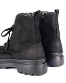 Aydos Siyah Hakiki Nubuk Deri Erkek Bot - 5