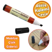Mobilya Rötuş Kalemi Ahşap Masa Sehpa Dolap Kalemi Çizik Giderici Çatlak Kapatıcı Kahverengi Ceviz - 1
