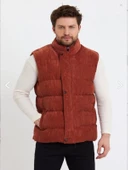 Zagmen Z01358 Erkek Oversize Çıtçıtlı Erkek Kadife Şişme Yelek - 14