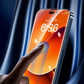 Vendas iPhone 15 Pro Uyumlu Warrior 0.33mm Oleofobik Hardness Air Tempered Cam Ekran Koruyucu 2 Adet - 4