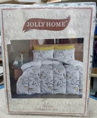 Jolly Home 4 Mevsim Tek Kişilik Kapitoneli Nevresim Takımı-Manolya Sarı Gri - 3