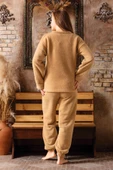 Nisanca Tam Peluş Kışlık Kadın Pijama Takımı- Polar Yılbaşı Pijaması - 10