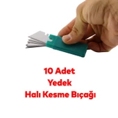 Ölçü Ve Maket Bıçağı Seti Şerit Metre Halı Kesme Maket Bıçağı Yedek Bıçak 10'lu Total TOS23037E thumbnail 6