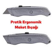 Ölçü Ve Maket Bıçağı Seti Şerit Metre Halı Kesme Maket Bıçağı Yedek Bıçak 10'lu Total TOS23037E thumbnail 8