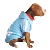 Bebek Mavisi Adidog Kapşonlu Sweatshirt Orta ve Büyük Irklar İçin - 1