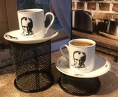 Kemal Atatürk İmzalı Gold Detaylı Akıllı Türk Kahvesi Seti 2 Kişilik 4 Parça - 3