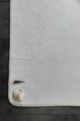 Ultrasoft Düz Krem 3’lü Banyo Halısı Paspası Seti Kaymaz Tabanlı Makinede Yıkanabilir Klozet Takımı - 6