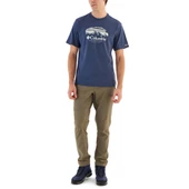 Columbia CSC Hikers Haven Erkek Kisa Kollu T-Shirt Mavi CS0336-480 thumbnail 4