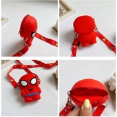 Spiderman Karikatür Crossbody Çanta - 3