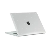 Apple Macbook Air 15inç M2 2023 A2941 Kılıf Simli Ön Arka Kapak - 5