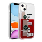 Apple iPhone 14 Kılıf İçi Sıvılı Starbucks Kapak - 5