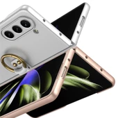 Samsung Galaxy Z Fold 5 Kılıf Flip Ring Kıpta Kapak - 7
