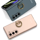 Samsung Galaxy Z Fold 5 Kılıf Flip Ring Kıpta Kapak - 11