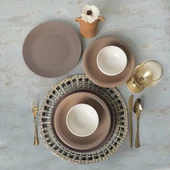 Keramika Brown Mix Yemek Takımı 18 Parça 6 Kişilik 950-958-977 - 3