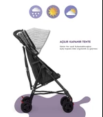 Moony Baby MB108 Stork Baston Bebek Arabası Puset Antrasit - 4